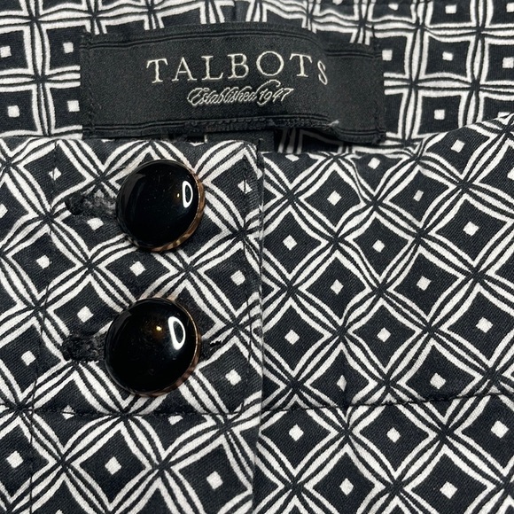 Talbots Heritage Black & White Size 4 Ankle Cropped Pants - Picture 4 of 11